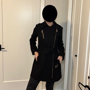 MICHAEL MICHAEL KORS asymmetrical wool coat
